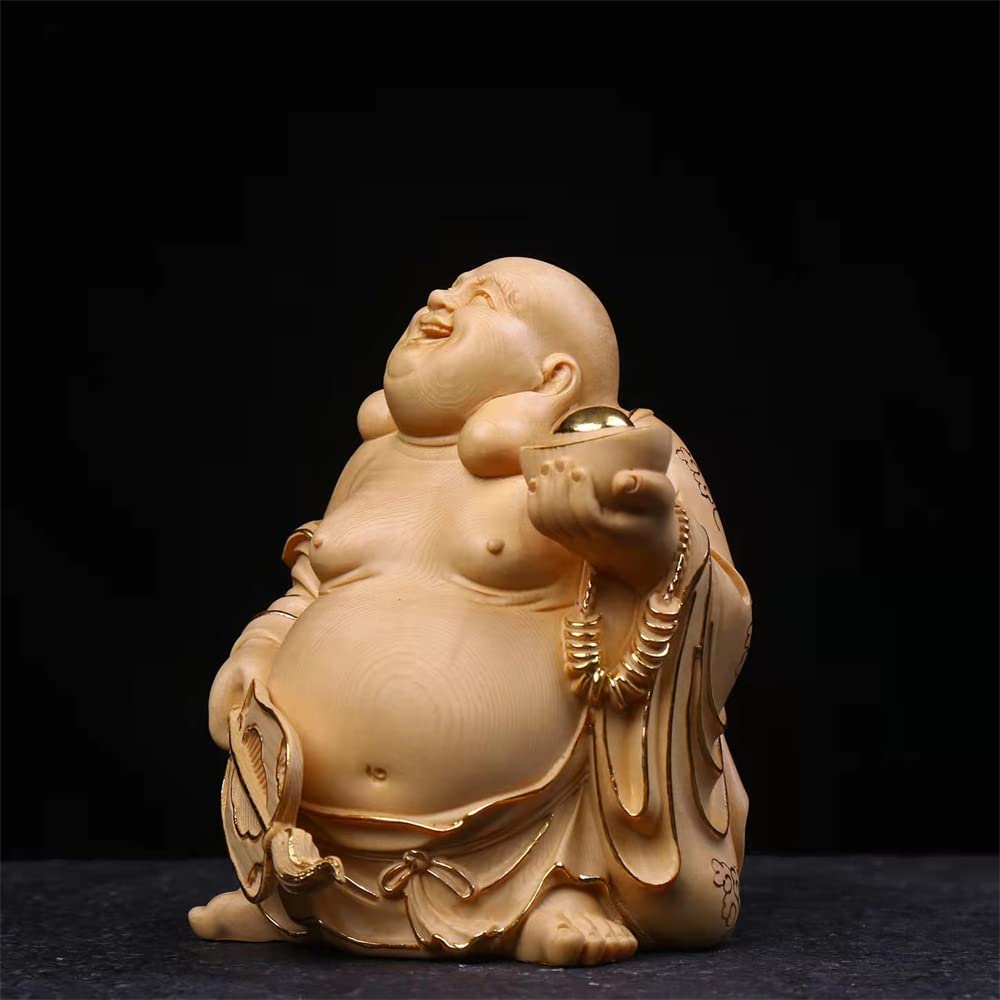 Amazon.co.jp: 仏像 木彫り 開運招福七福神 布袋 様 布袋さんの