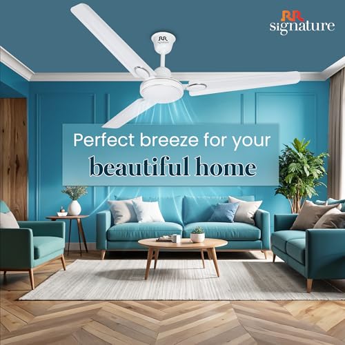 Image of RR Signature MORPHEUS DECO 1S 1200 MM Ceiling Fan For Home|High Speed & High Air Flow | High Energy Efficient | 2 Year Warranty [White]