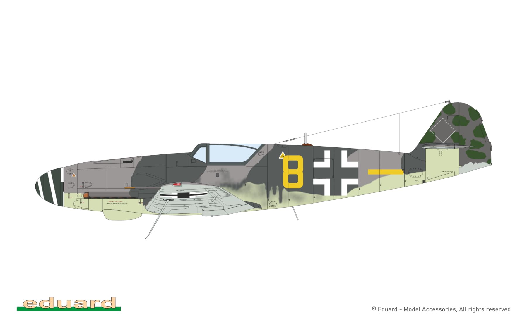 Edualdo 1/72 Dual Combo Limited Edition Coahurst Bf109K Modèle en plastique EDU2155