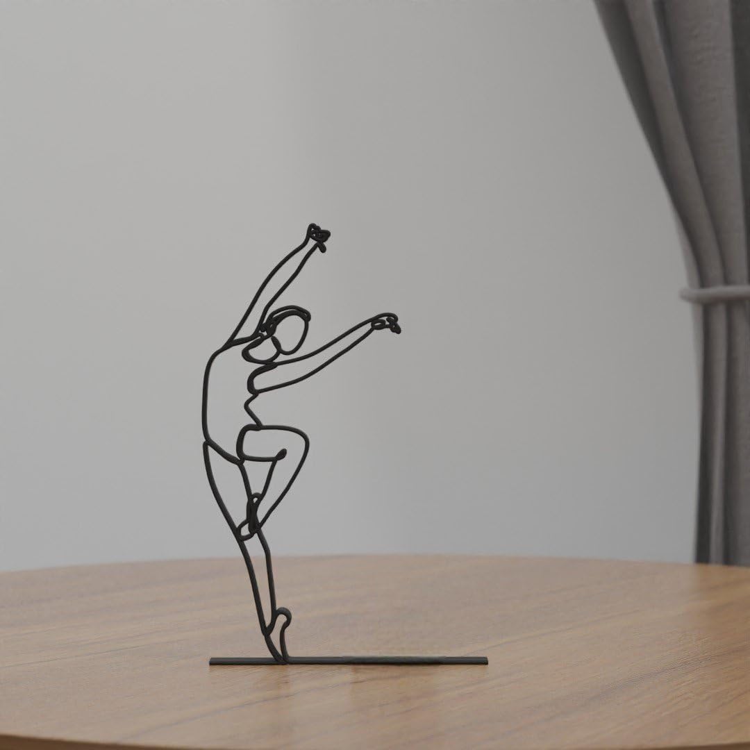 EROTNGO Eye-Catching Ballet Dancer Shelf Statue | Minimalist Home Office Décor | Unique Gift for Women | Stylish Desk and Table Sculpture 4