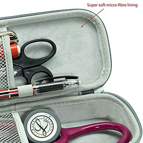 ASA TECHMED Semi Hard Stethoscope Carry Case, fits 3M Littmann Stethoscope and Other Accessories (Turqoise)