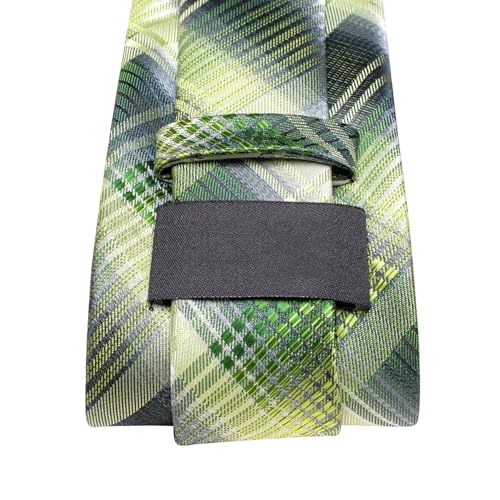 Image of Dubulle Mens Paisley Striped Tie Woven Necktie for Men and Handkerchief Cufflinks Set Wedding Formal Business