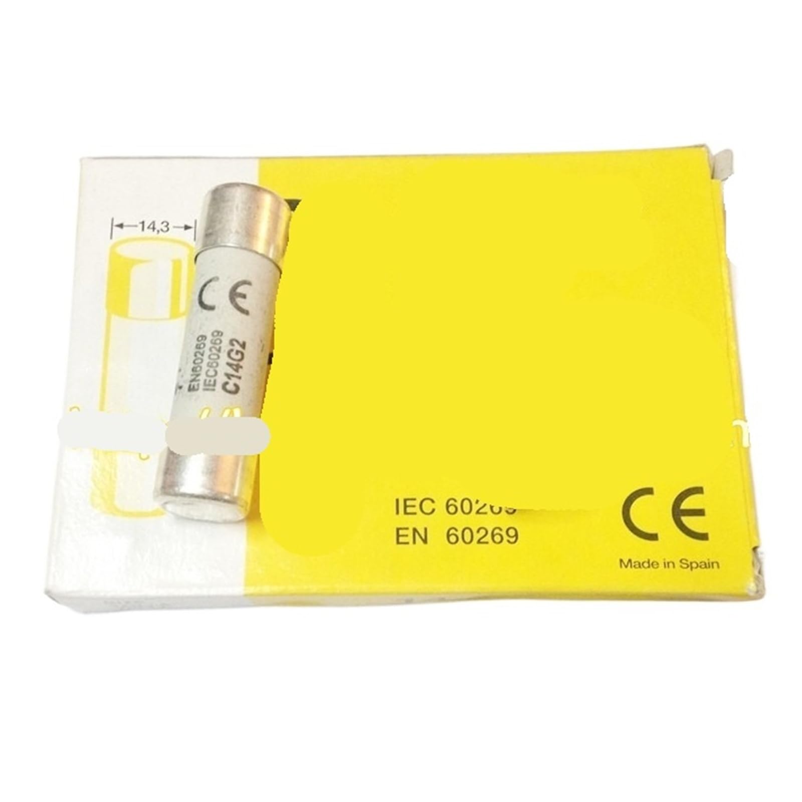 Fusible 2A 690V C14G2 haute tension 14x51mm avec corps en céramique haute résistance aux arcs