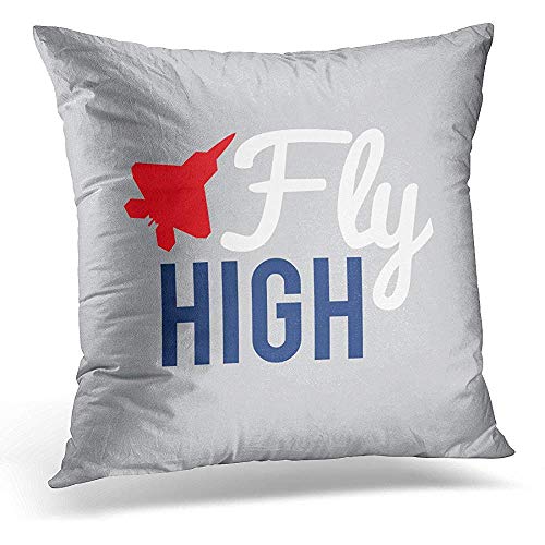 Throw Pillow Cover Kids Fly Airplane Nursery Room Children Planes Military Decorative Pillow