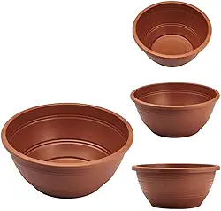 Kit 5 a 15 Vasos Cuia Rosa do Deserto 6,6 Litros Vasos Redondos Cor Terracota
