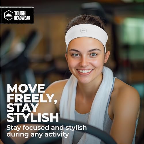 Image of Tough Headwear Tough Outfitters Headband for Men - Mens Headbands - Working Out Sports Performance Head Bands - Athletic Cycling Running Sweat Band, Football Headbands - Sweat Bands Men /Women