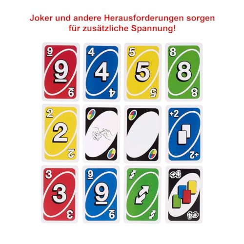 Mattel Games K0888 - UNO Deluxe, in exklusiver Verpackung mit Punkteblock, Sammlerdose, Gesellschaftsspiel, Geschenk ab 7 Jahren – Bild 5