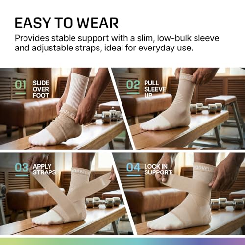 Image of Modvel Foot & Ankle Brace Socks with Adjustable Support Strap - Compression Sleeve for Sprained Ankle, Plantar Fasciitis Relief Tendonitis & Arthritis, Stabilizing Foot & Ankle Support for Women & Men