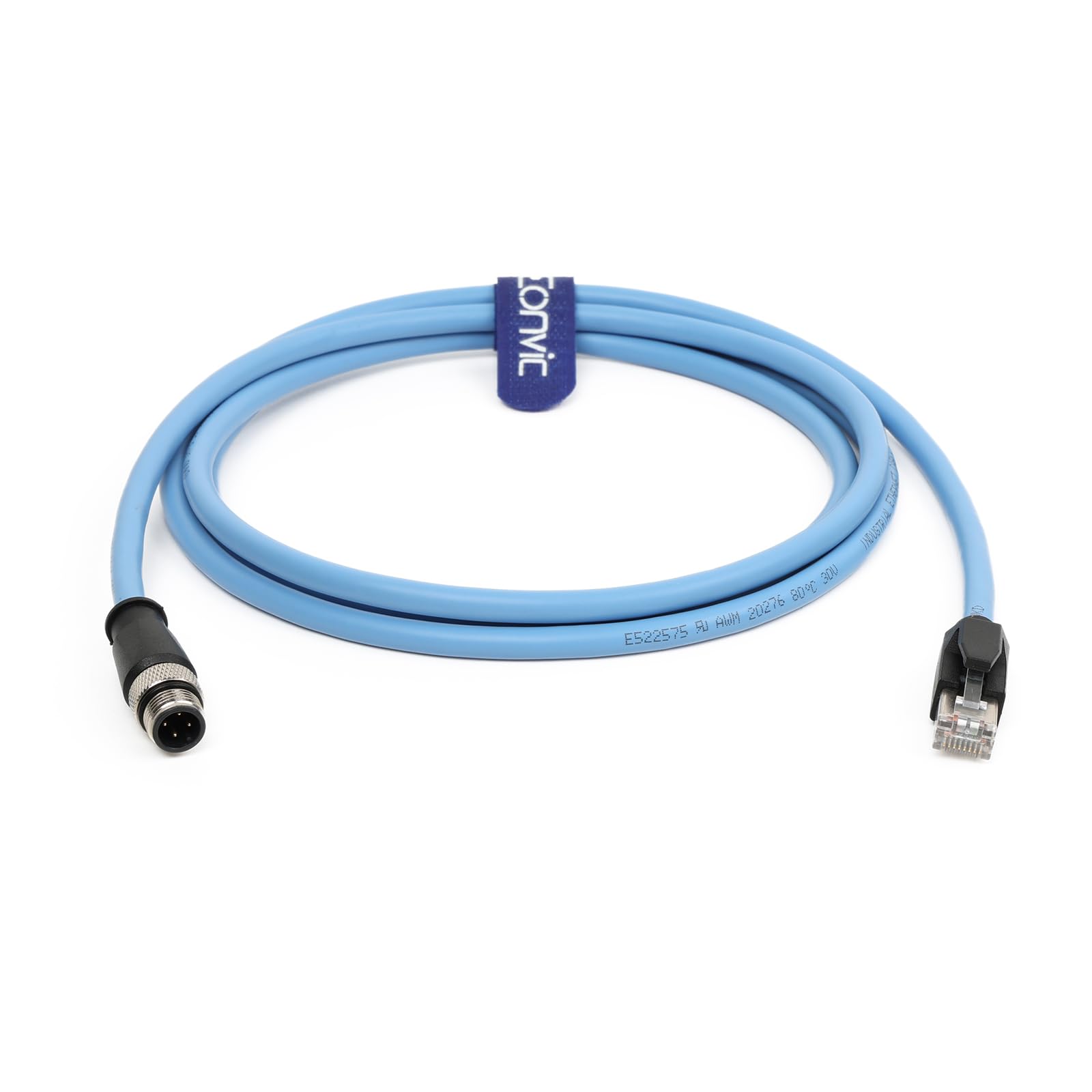 Câble industriel M12 4 broches mâle D code vers RJ45 High Flex Cat6 blindé étanche Ethernet haute vitesse de transfert de données POE PROFINET/EtherNet
