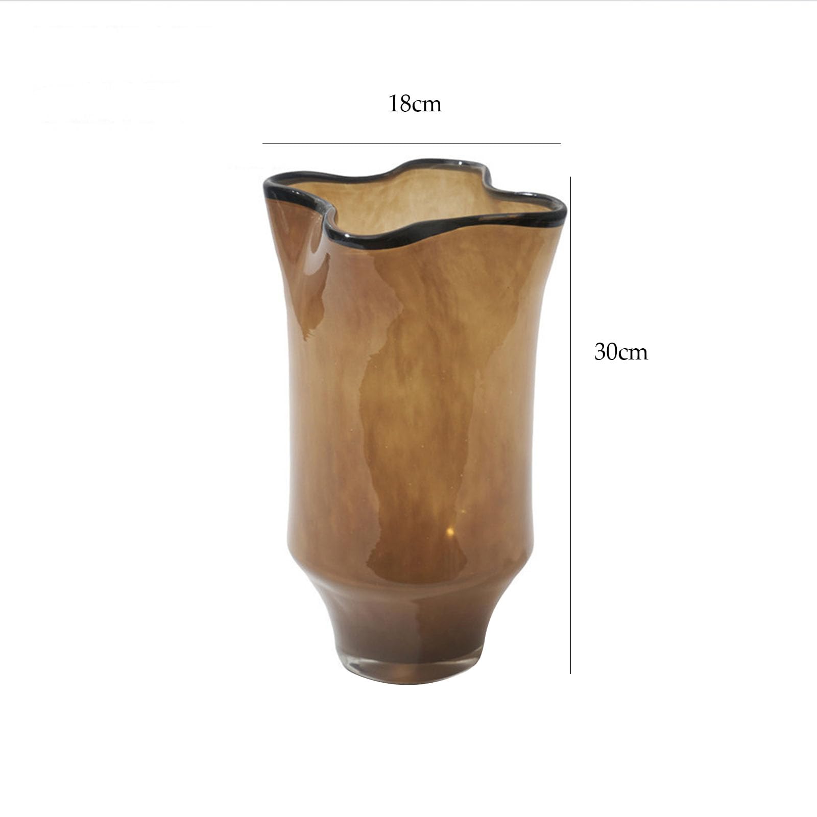 Jarrón de cristal creativo para decoración del hogar, perfecto para sala de estar, dormitorio, mesa de comedor o barra de bar, diseño de boca ancha, ideal para flores frescas o arreglos decorativos