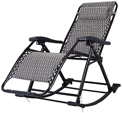 Chaise longue pliable avec coussin amovible et structure tout-terrain