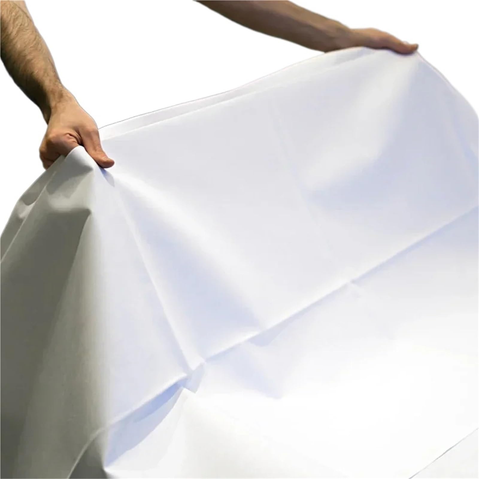 Manteles de Boda Mantel Redondo de satén for Bodas, Blanco, Resistente a Las Arrugas, de poliéster, Ideal for decoración de mesas de Comedor y Fiestas.(Round 305cm-120 Inch)