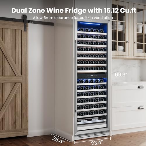 Dual Zone Wine Refrigerator Cooler