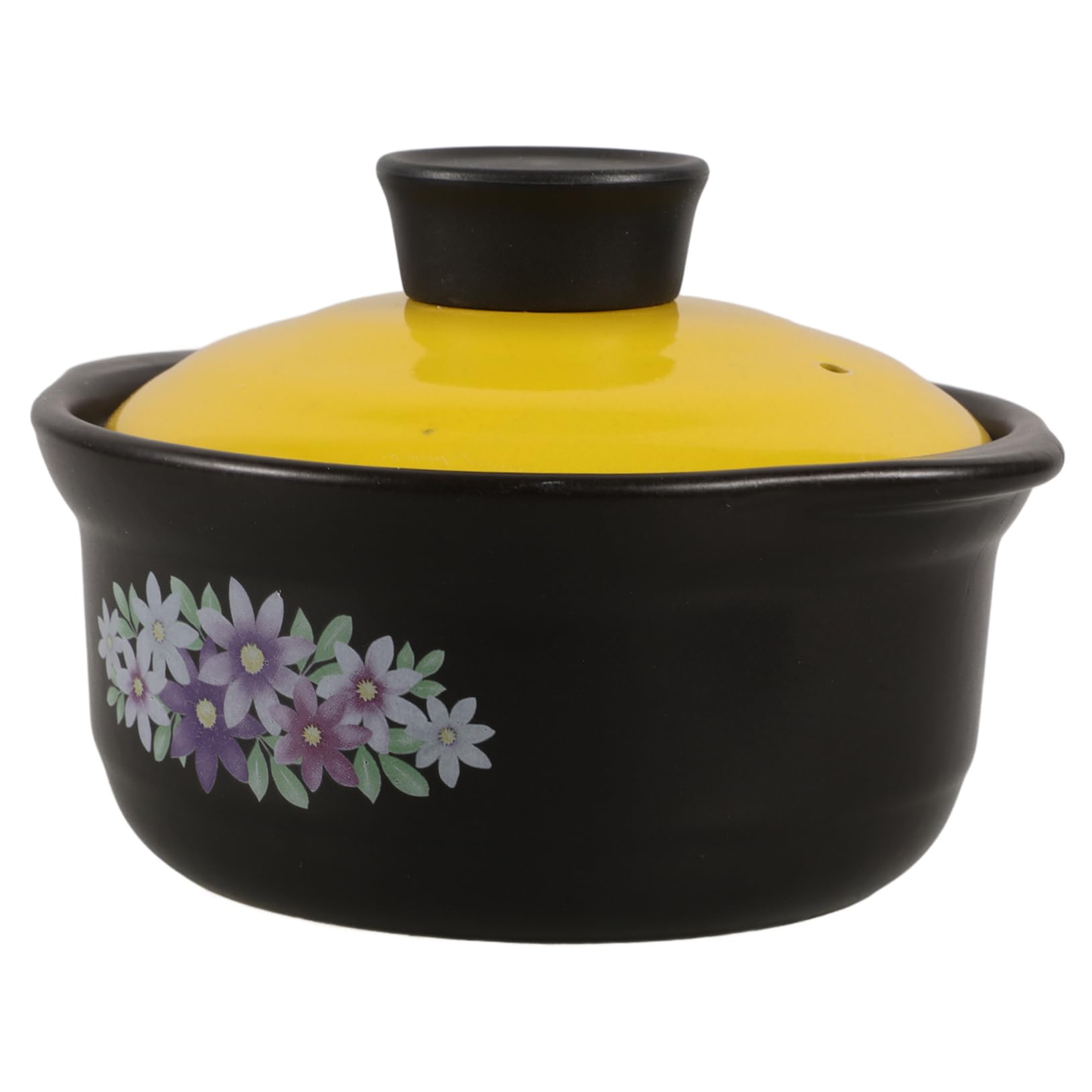Cazuela de Barro para Sopa 1.3l Doble Asa, Utensilio de Cocina de Arcilla para Restaurante y Tienda de Alimentos, Excelente Conducción de Calor