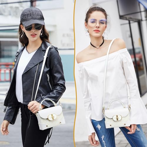 Image of Women's Recycled Leather Top Handle Tote Crossbody Work Bag