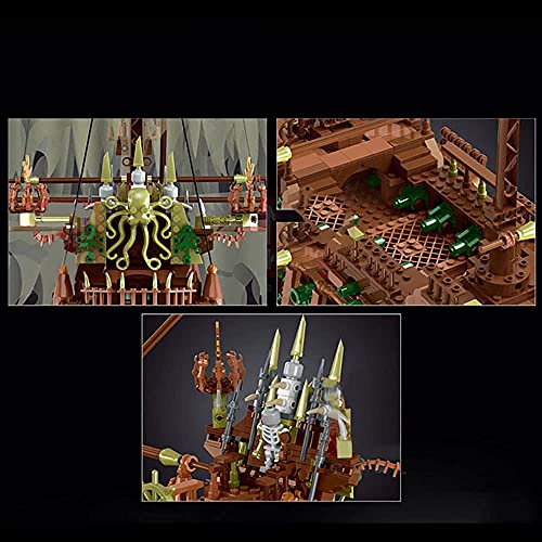 VSEG Piratenschiff Modell Piraten Schiff, 3653 Teile Creative Piratenschiff Segelschiff Modellbau Kompatibel mit Lego – Bild 7