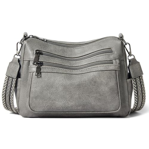 Image of Bluome Crossbody Purses for Women, Medium Large Faux Leather Crossbody Bags Lightweight Sling Bag Shoulder Handbags