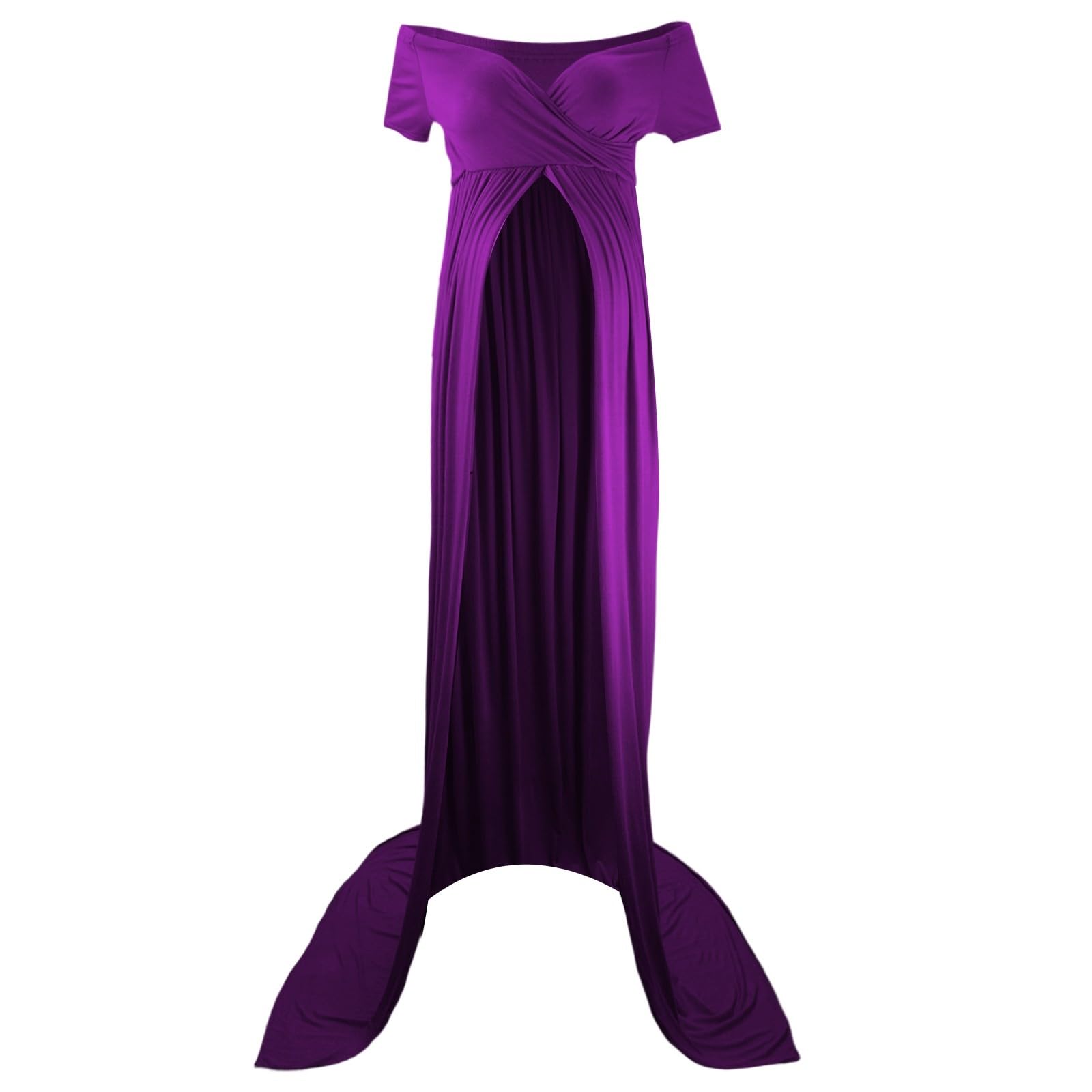 Vestido elegante de maternidad para sesión de fotos de embarazo, vestido de manga larga hasta el suelo para fotografía de embarazo y