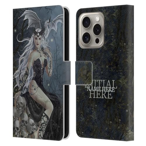 Coque portefeuille cuir iPhone 16 Pro personnalisée étui protection dragon