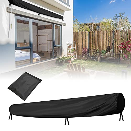 Joparri Funda protectora para toldos, protección contra el polvo, impermeable, protección solar, protección contra la intemperie, con cuerda y bolsa de almacenamiento, color negro, 3 m Cover
