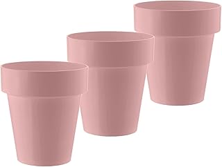 ECOMACETAS FLOWERPOT STORE Maceta de Plástico Color Rosa Diseño Moderno. Macetero Rosa de plástico. (3, 14 cm)
