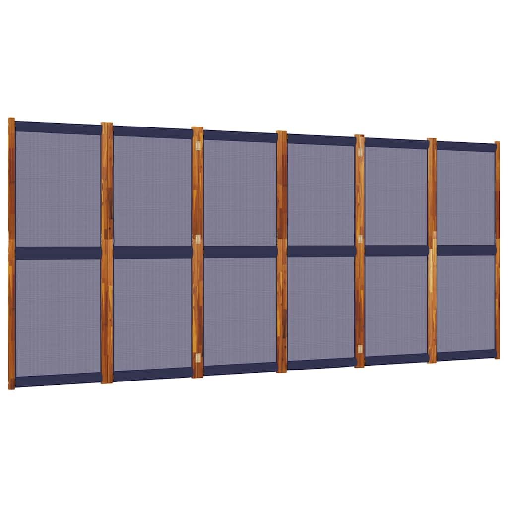 vidaXL 6-Panel Room Divider Dark Blue 420x180 cm — image 1