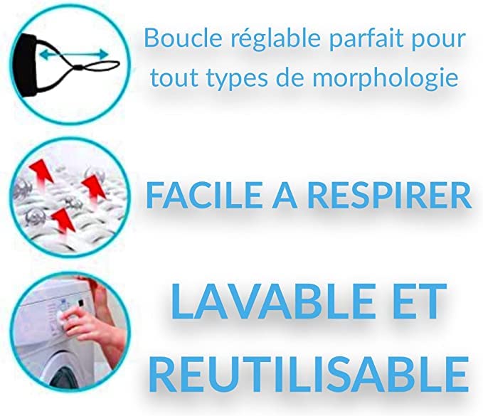 Set di 2 mascherine in tessuto lavabile, nero, con 10 filtri in cotone traspirante, riutilizzabile, protezione respiratoria, filtro carbone attivo, anti polvere interna esterna anti