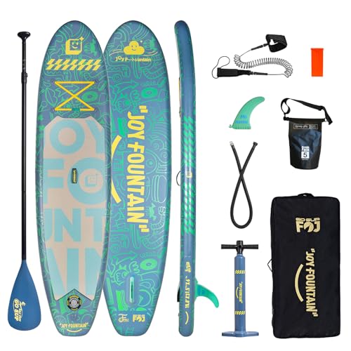 Image of Inflatable Paddle Board,10.8'x31.5 inchx6 inch Stand Up Paddle Boards,Premium SUP Board Paddle with Removable Fin, Floating Paddle, Hand Pump, Waterproof Bag for Adults & Youth
