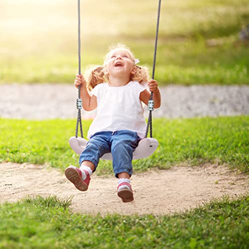 AXI Schaukel aus Metall in Anthrazit & Creme | Doppelschaukel mit Gestell für 2 Kinder/Kinderschaukel | Schaukelgestell für den Garten