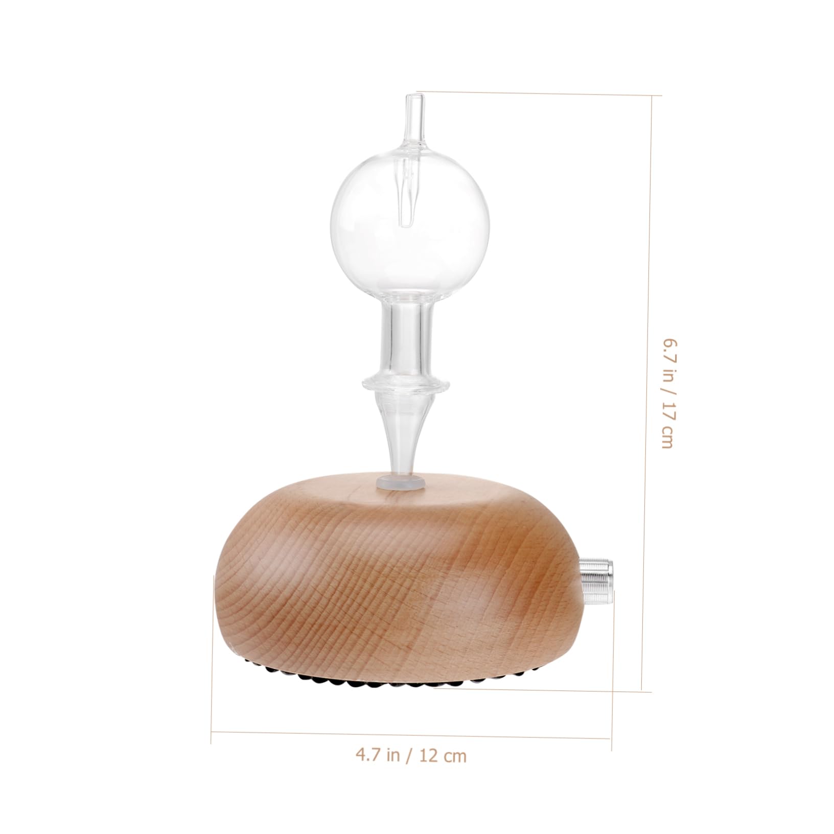 Mikinona Difusor de Aceite de Madera y Vidrio para Aceites Esenciales con Ajuste de Niebla Hogar y Oficina, Diseño Romántico Consumo de Energía Estilo Aleatorio
