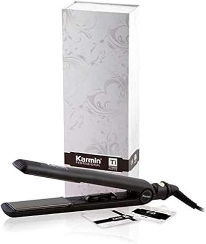 Miniatura 1 de KARMIN Plancha plana de titanio de 1 pulgada profesional iónico de iones negativos de cerámica alisadora de cabello, alisar, rizar, onda,