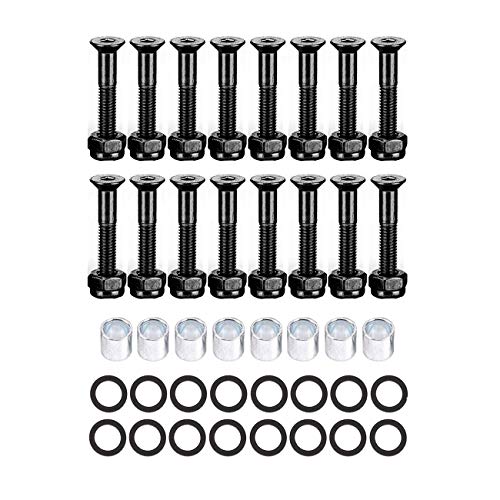 IMPORX Skateboard Hardware Kit - 1 25mm Deck Mounting Phillips Screws Speed Washes and Spacers