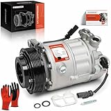 A-Premium Air Conditioner AC Compressor with Clutch Compatible with Chevrolet Chevy Impala 2014-2020, Equinox 2016-2017 & GMC Terrain & Buick LaCrosse & Cadillac XTS