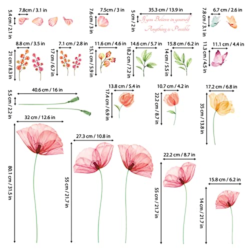 Vinilos Decorativos Flores Acuarela Pink DECOWALL miniatura 6