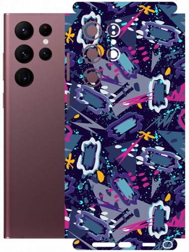 Image of AtOdds - Full Body Back Screen Guard Protector Film - Lamination Wrap Skin Sticker Compatible with Samsung Galaxy S22 Ultra | Scratchproof Matte Finish (Abstract)