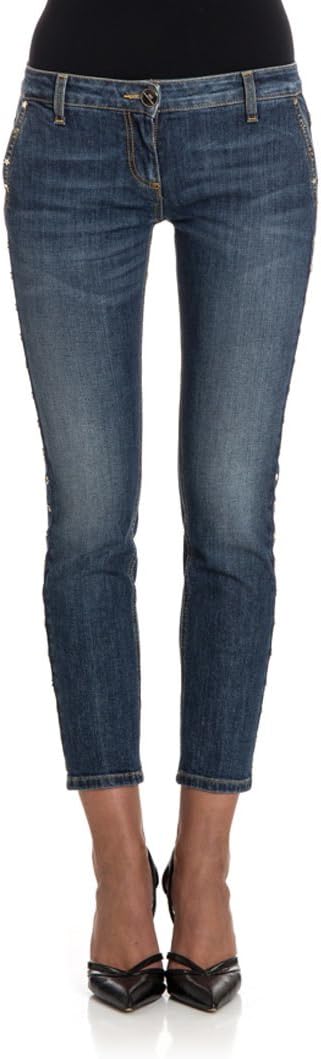 Elisabetta Franchi Women's PJ16J76E2139 Blue Cotton Jeans