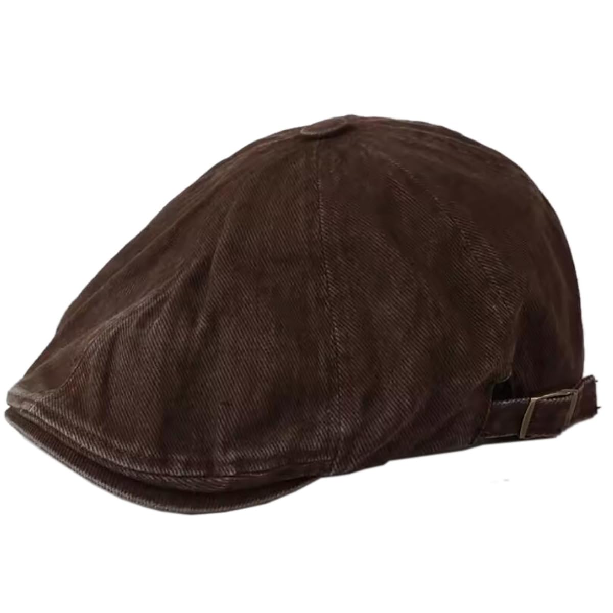 Męska bawełniana czapka talerzowa czapka z daszkiem płaska czapka z daszkiem kaszkiet czapka beret czapka Newsboy styl kapelusz, B24 - kawa, 57-61