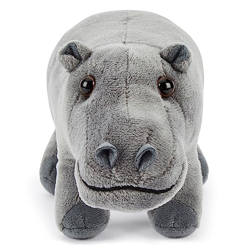 Zappi Co 100% recyceltes Plüschtier, Nilpferd (23cm Länge) Weiches, kuscheliges, umweltfreundliches Tiersammlung für Neugeborenes Kind Erstes Kind