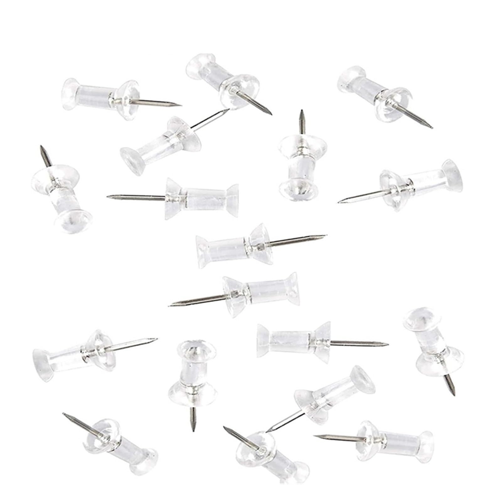 Push Pins 50Pcs Transparent Push Pins Thumb Tacks