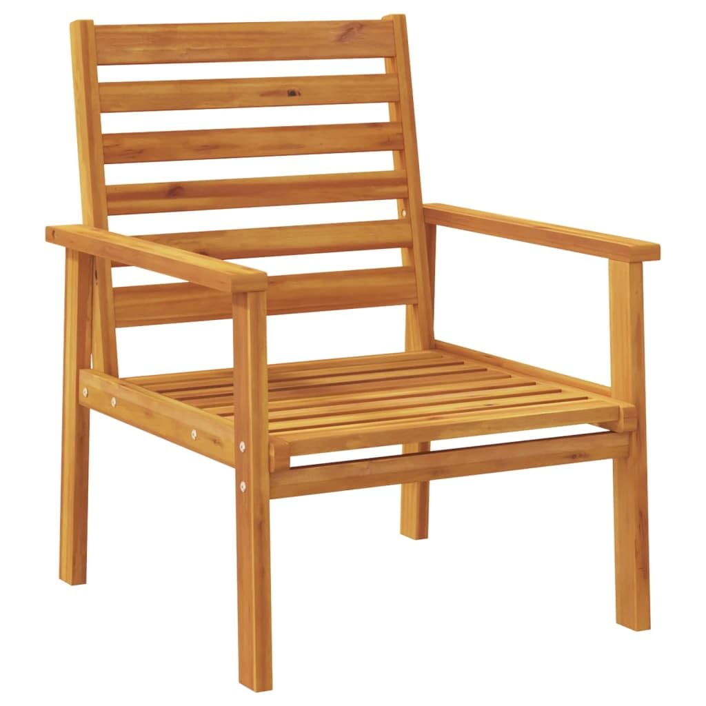vidaXL Lot de 2 Fauteuil de Jardin, Chaises avec Accoudoirs, Sièges avec Dossier, Meubles de Patio Terrasse Extérieur, Bois Massif d'Acacia