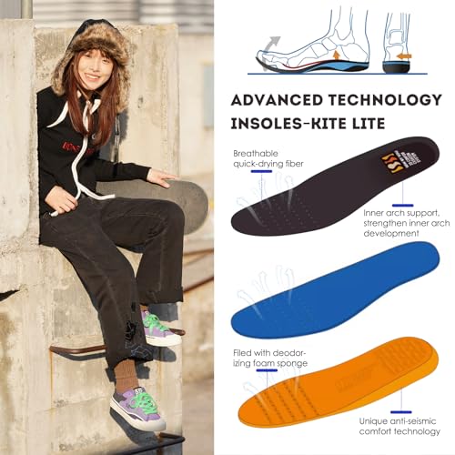 Image of Skateboard Shoes for Men Leather Low Top Pro Skateboarding Training Casual Sneakers