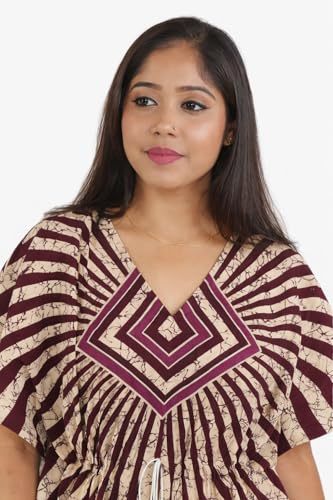 Image of Pure Cotton Indonesian Kaftan Nighty Full Length