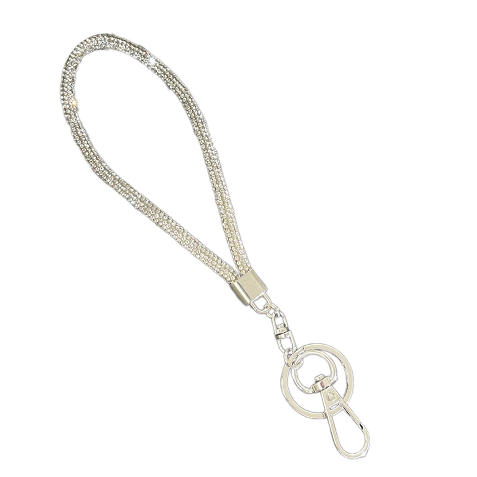 NEWFT Crystal Cellphone Cord Rhinestones Phone Lanyard Fashionable Crossbody Chain for Mobiles Versatile Keychain Accessory
