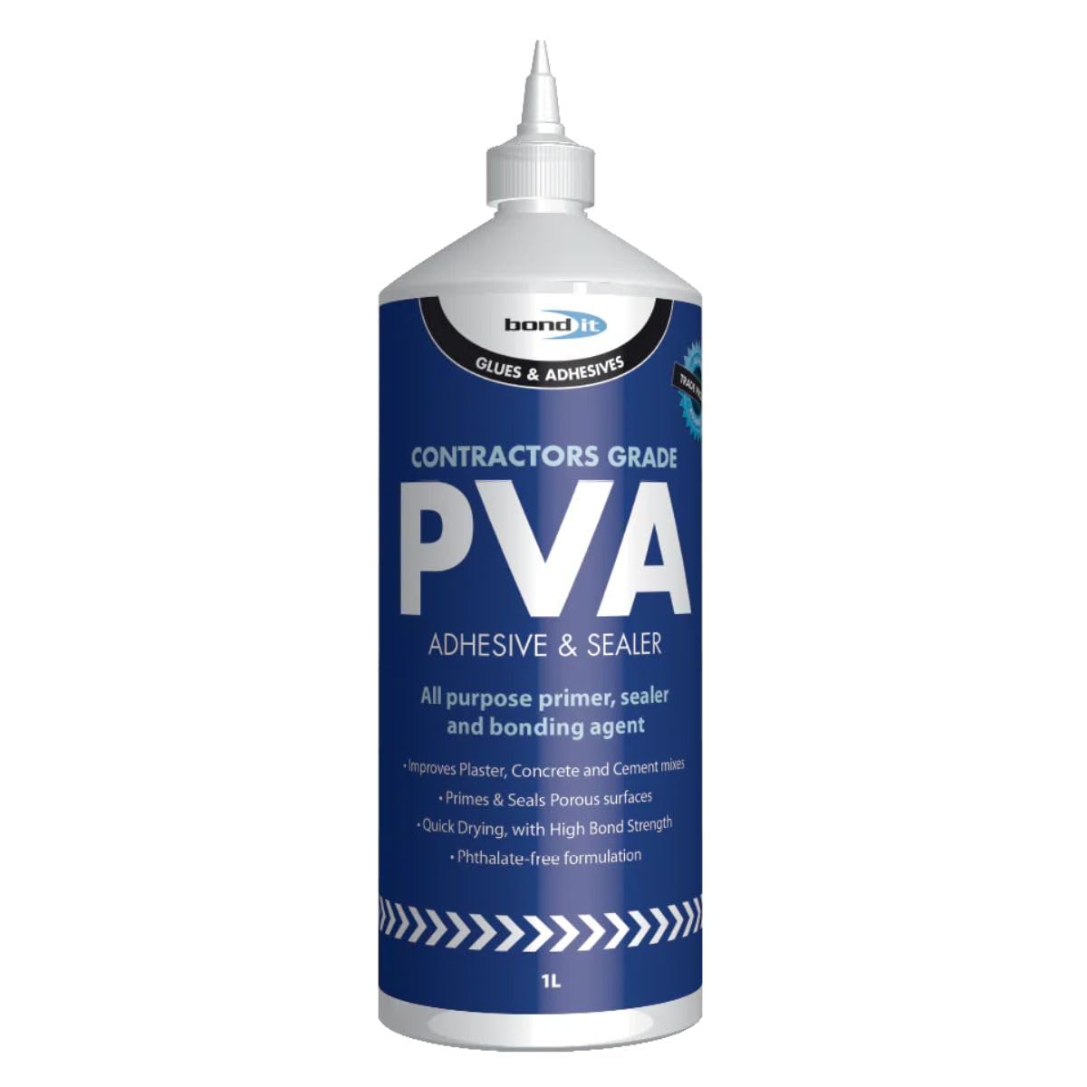 Bond It Contractors PVA Adhesive & Sealer – 1L | Multi-Purpose Primer – Sealer & Bonding Agent | Improves Plaster – Cement & Concrete Mixes | High Bond Strength – Quick Drying – Phthalate-Free