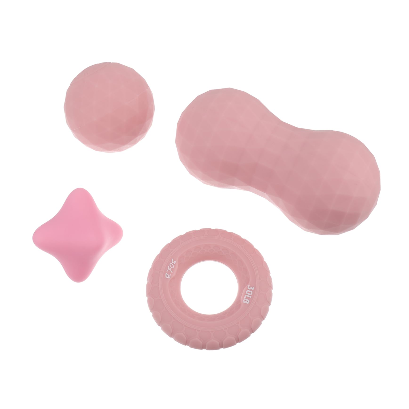 FRCOLOR 4pcs Massage Ball Set Face Massage Tools Hockey Peanut Massage Relaxation and Mood Improvement Tool Massage Ball Kit Facial Massage Sports Pink Fitness Yoga Gym Ball