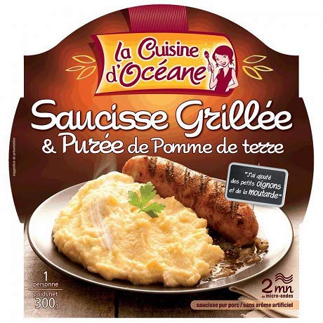La cocina D Oceane salchicha a la parrilla y puré 300 g | (4 piezas) | Best Deal
