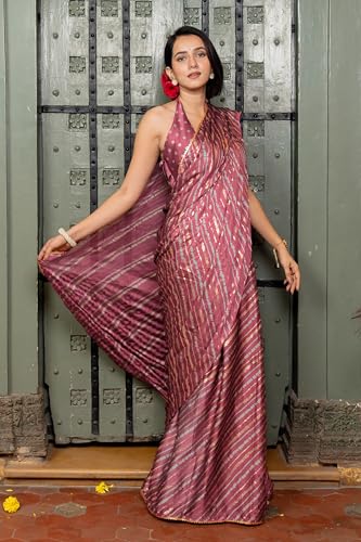 Image of MIRCHI FASHION Saree for Woman Chiffon Colorblock with Foil Work | Shimmer Festive Women's Sari for Wedding Functions and Ceremonies