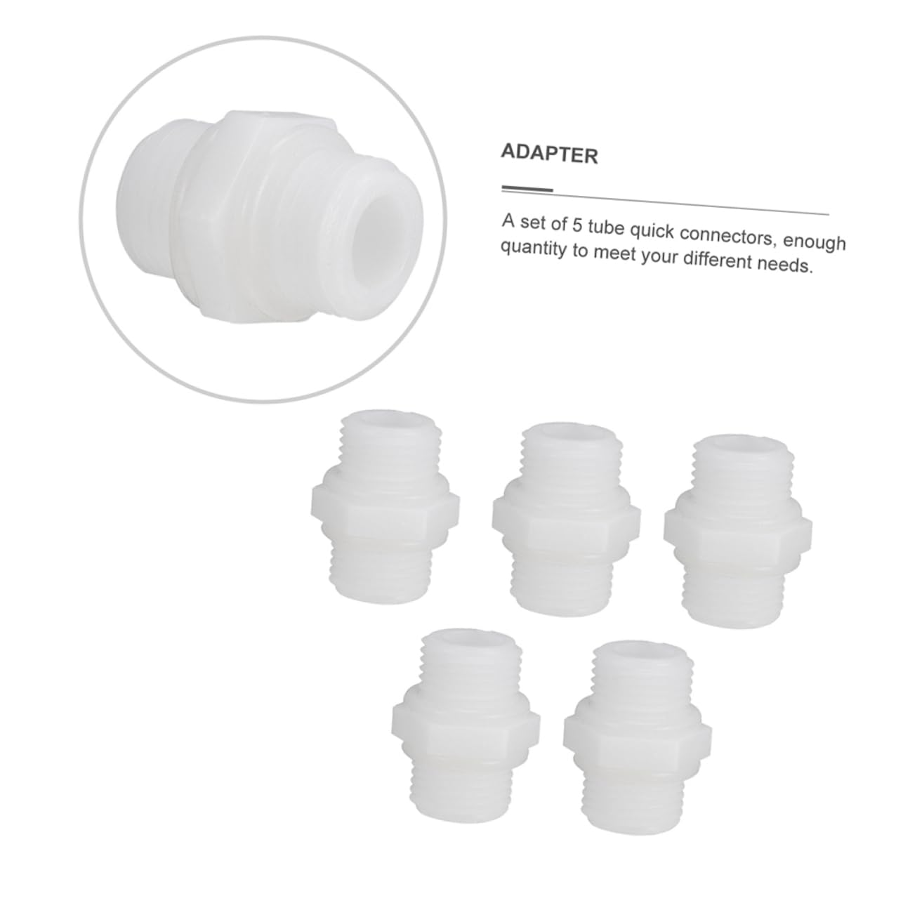 LIFKOME Water Purifier Accessory Kit 6 Quick-release Connectors Tube Fittings for Filter Adapters Pe Material No Burrs Random