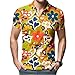 VUGOTU Hippie 70s Men Golf Shirts for Men,Hippie Shirts Psychedelic Shirt Short Sleeve,Mens 70s Outfits