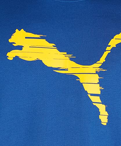 Image of Puma Men Cotton Regular Fit T-Shirt with Graphic Print Logo